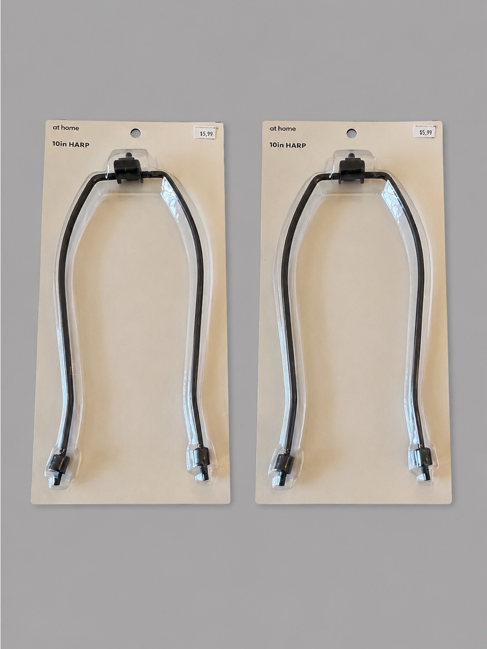 At Home 10” Black Lamp Harps Set of 2 Shade Holder Replacement Parts
